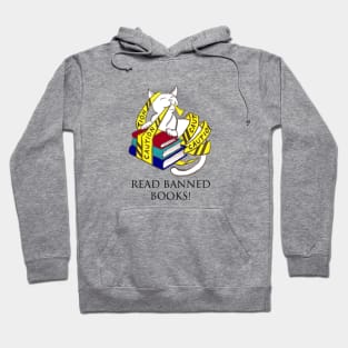 Banned Books Cat Hoodie